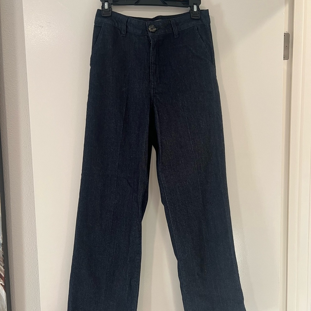 d. jeans Women's Straight Leg Jeans - Dark Blue